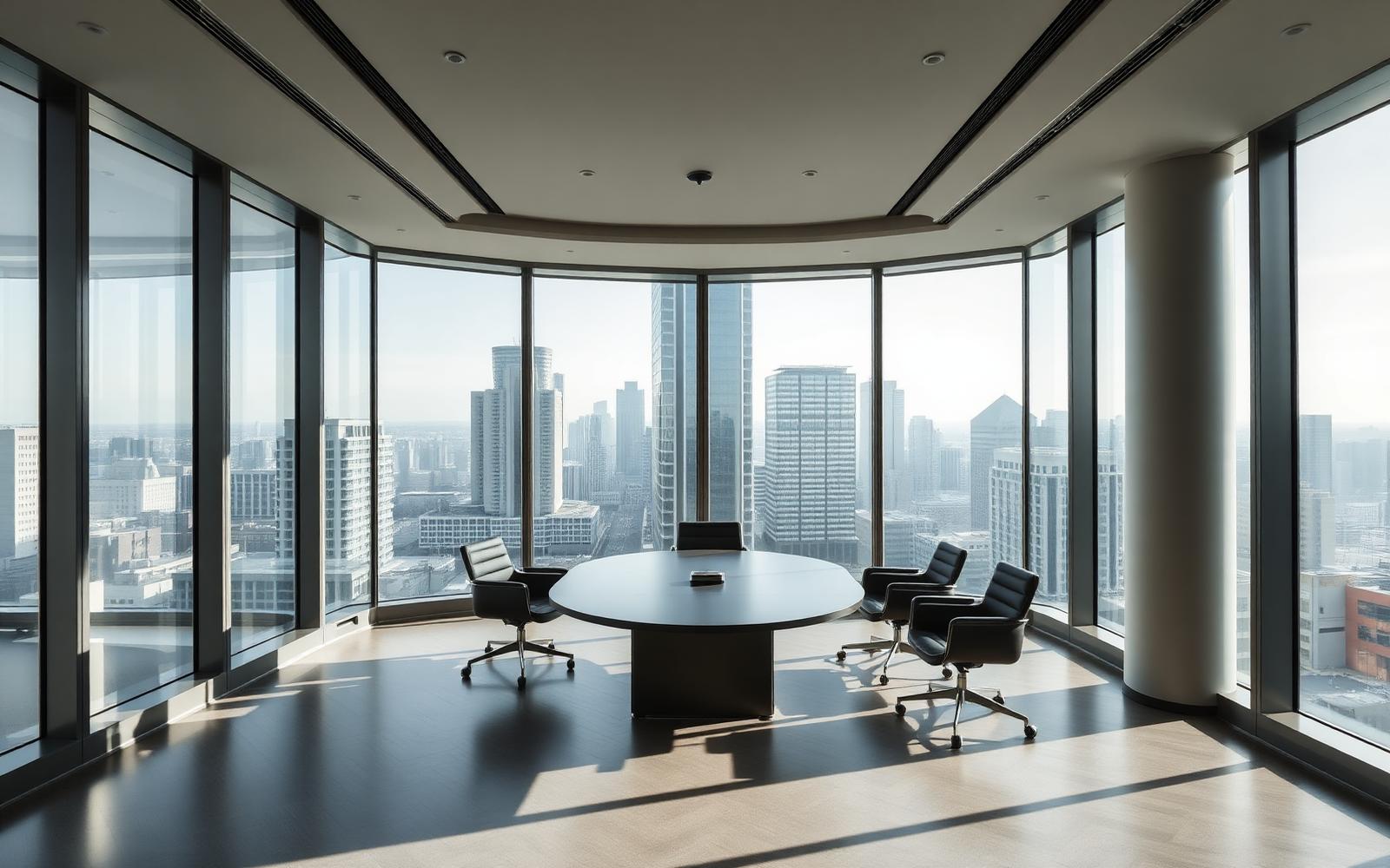 Modern corporate boardroom
